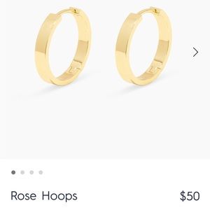 Gorjana Rose Hoops in Gold